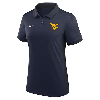 West Virginia Nike Women's Dri-Fit Victory Stripe Polo