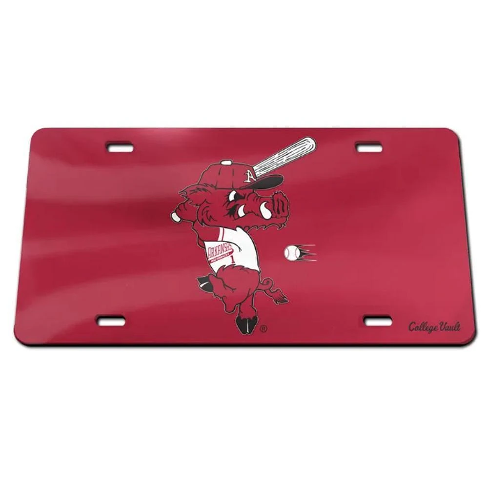 Arkansas Vault Hitting Ribby License Plate