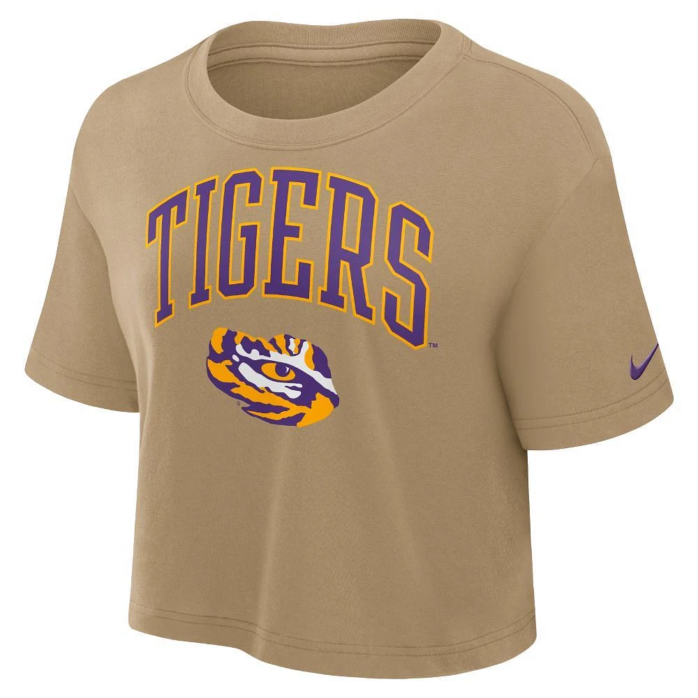 LSU Nike Women's Academic Arch Crop Tee