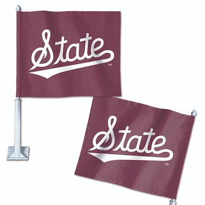 Mississippi State Wincraft State Script Car Flag