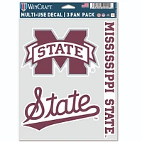 Mississippi State 3-Pack State Script Decal Set