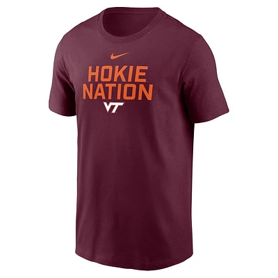 Virginia Tech Nike Dri-Fit Cotton Team Issue Tee