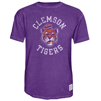 Clemson Retro Brand Arch Mascot Oil Wash Tee