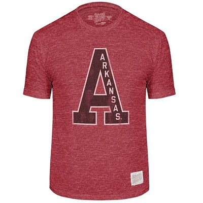 Arkansas Retro Brand Giant Logo Streaky Tee