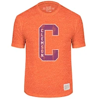 Clemson Retro Brand Giant Logo Streaky Tee