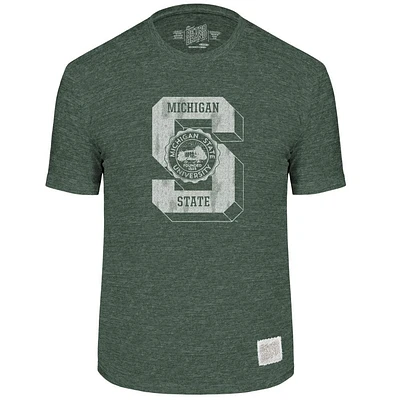 Michigan State Retro Brand Giant Logo Streaky Tee