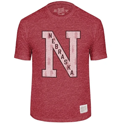 Nebraska Retro Brand Giant Logo Streaky Tee