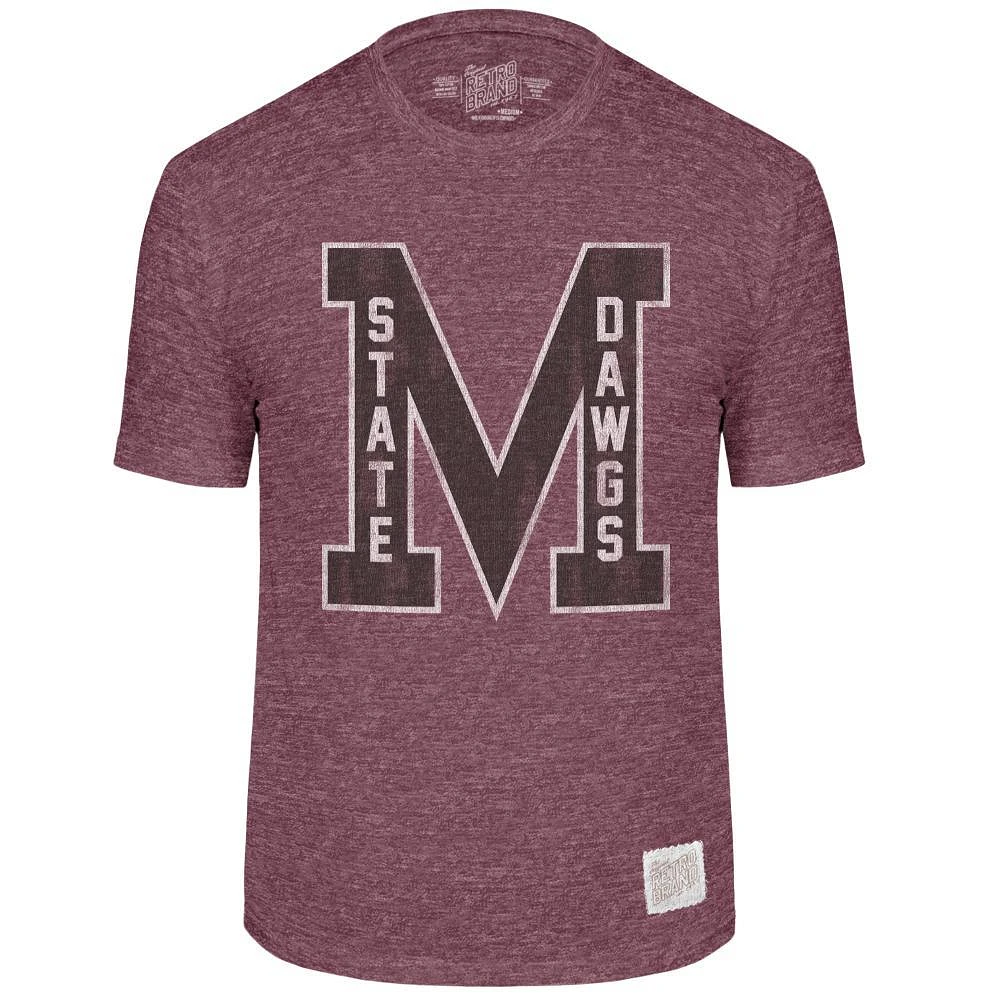 Mississippi State Retro Brand Giant Logo Streaky Tee