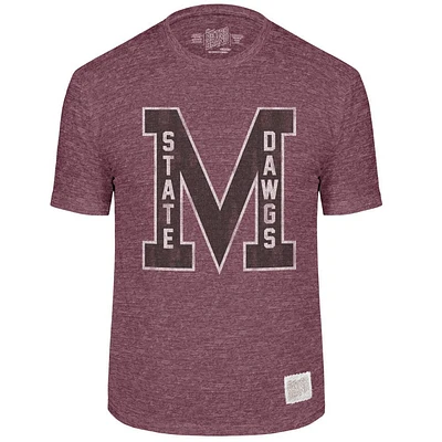 Mississippi State Retro Brand Giant Logo Streaky Tee