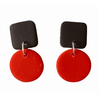Red and Black Sweet Tree Jewelry Emelyn Mixed Shape Earrings