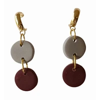 Maroon and Sweet Tree Jewelry Ember Double Circle Drop Earrings