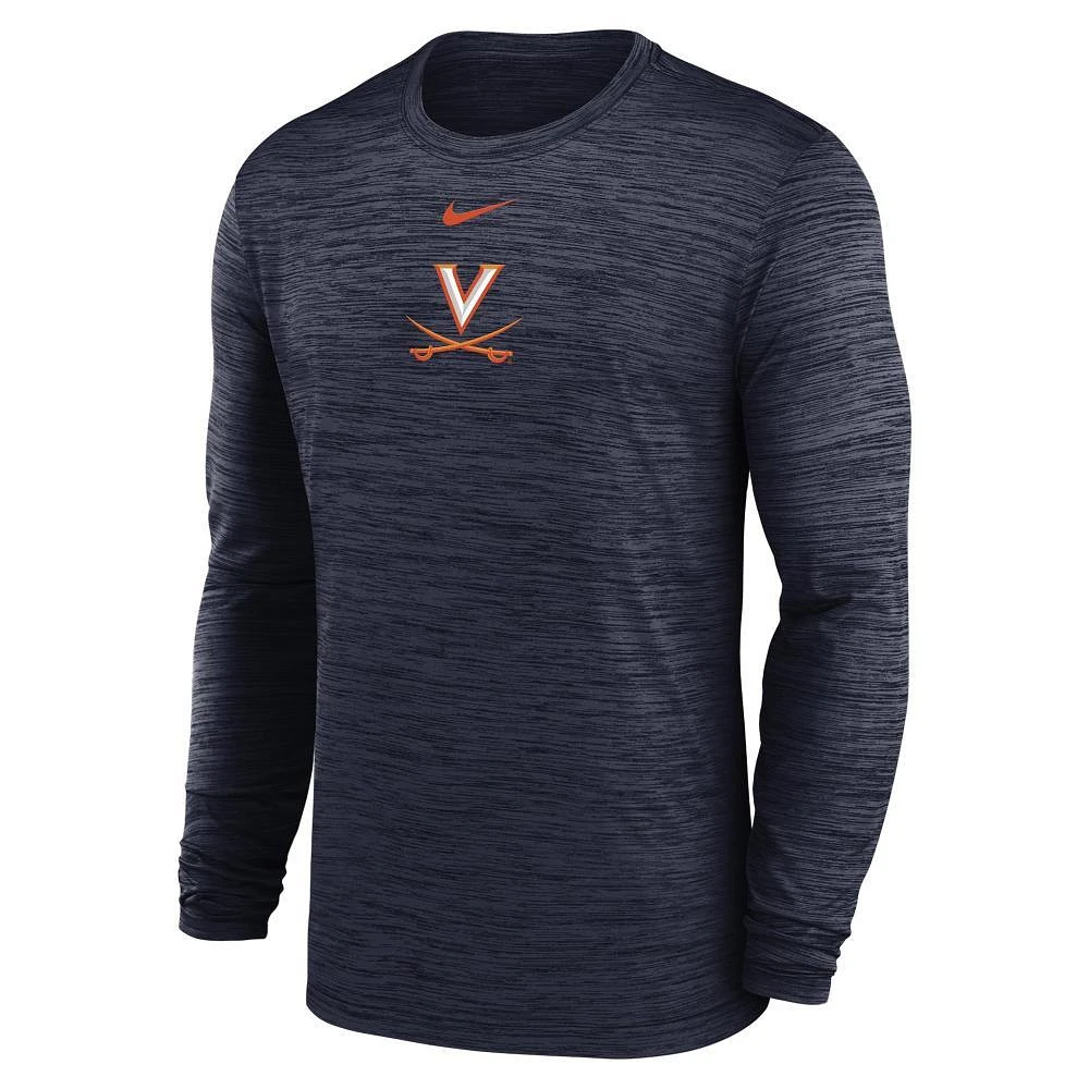 Virginia Nike Dri-Fit Velocity Team Issue Long Sleeve Tee