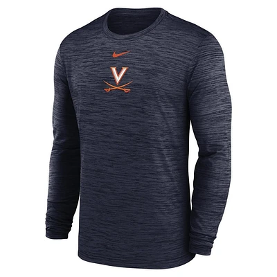 Virginia Nike Dri-Fit Velocity Team Issue Long Sleeve Tee