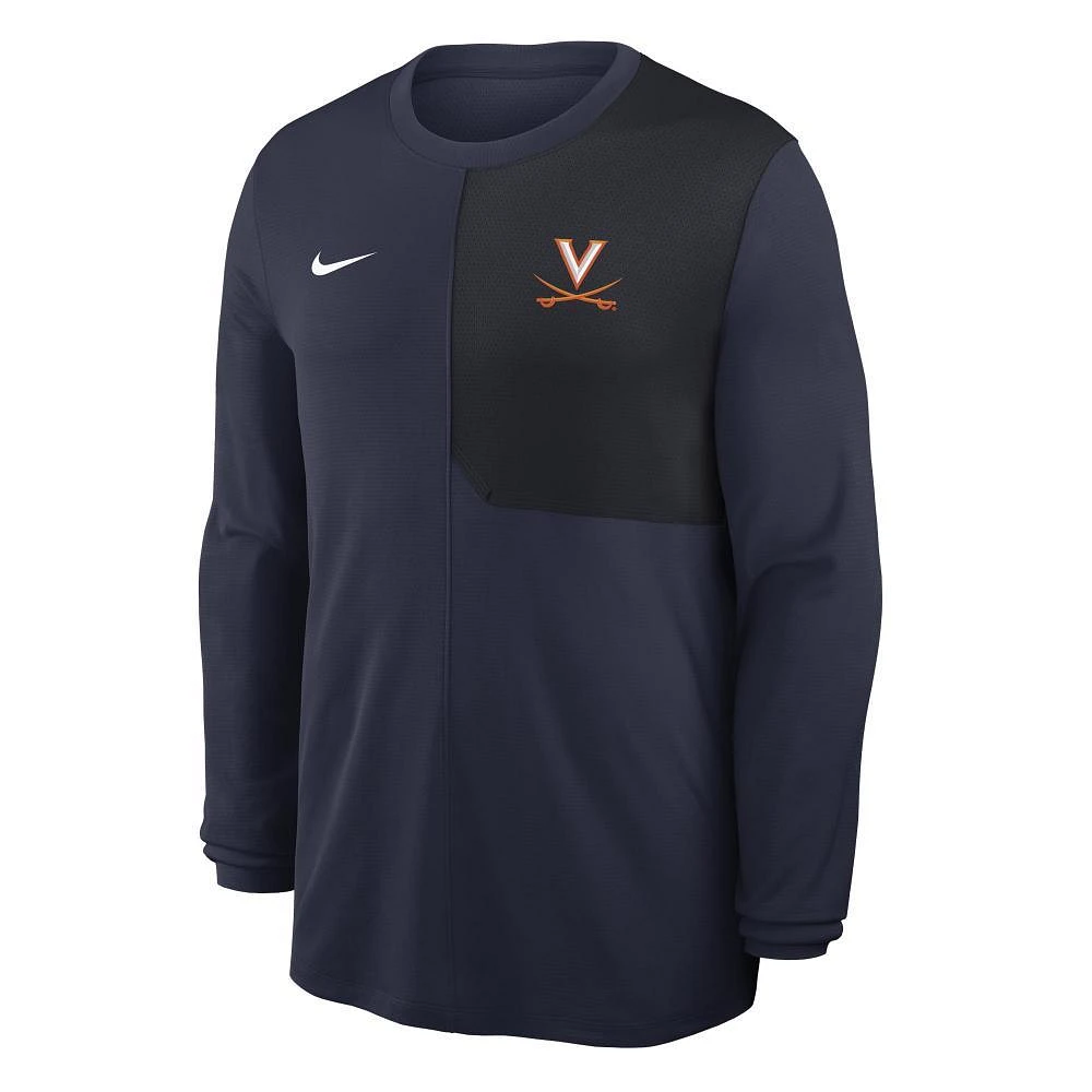 Virginia Nike Dri-Fit UV Coach Long Sleeve Top