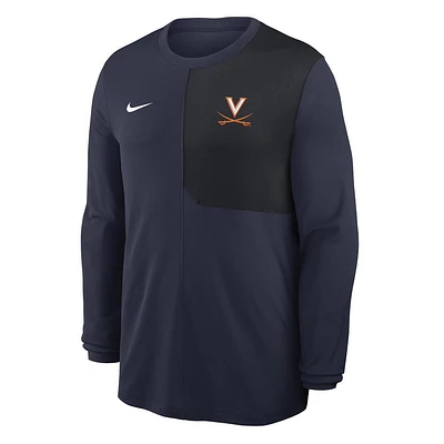 Virginia Nike Dri-Fit UV Coach Long Sleeve Top