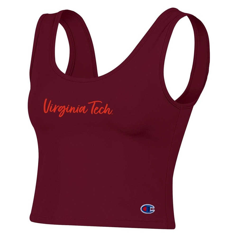 Virginia Tech Champion Tailgate Her Scoop Neck Crop Women's Tank Top
