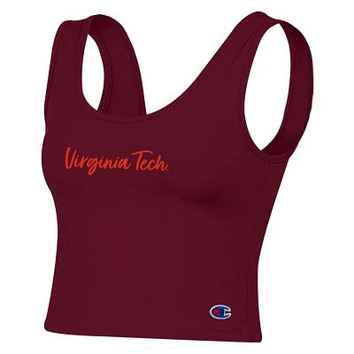 Virginia Tech Champion Tailgate Her Scoop Neck Crop Women's Tank Top