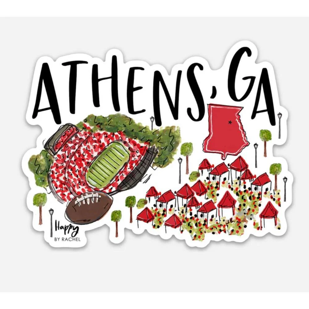 Athens Football Town Sticker