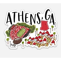 Athens Football Town Sticker