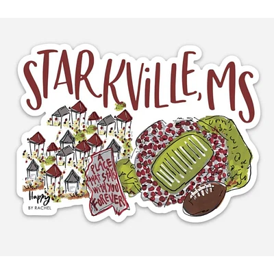 Starkville Football Town Sticker
