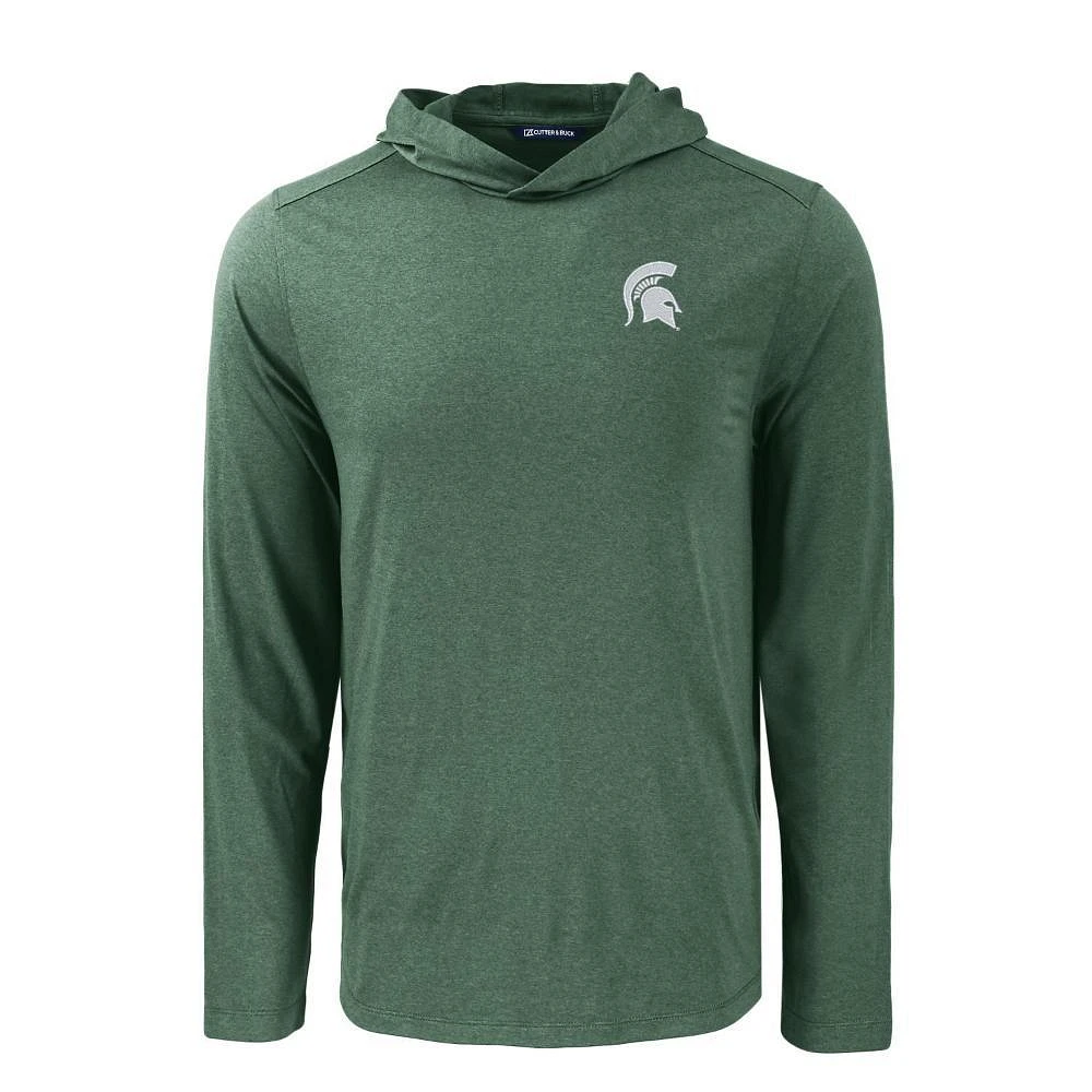 Michigan State Cutter & Buck Coastline Epic Comfort Hooded Shirt