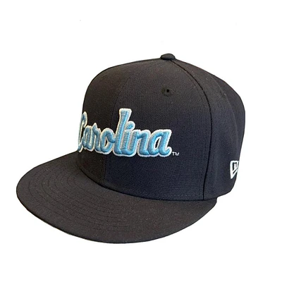 UNC New Era 5950 Script Carolina Fitted Cap