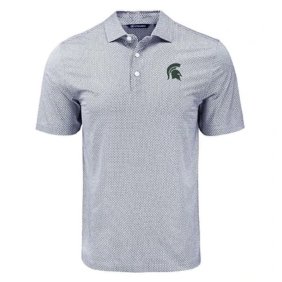 Michigan State Cutter & Buck Pike Eco Diamond Dot Polo
