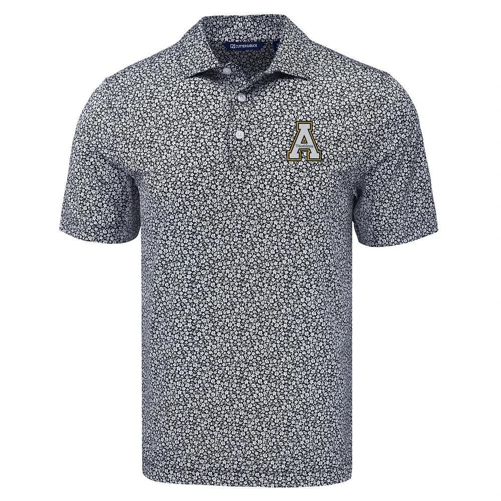 App State Cutter & Buck Silhouette Pike Eco Flora Print Polo