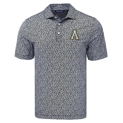 App State Cutter & Buck Silhouette Pike Eco Flora Print Polo