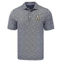 App State Cutter & Buck Silhouette Pike Eco Flora Print Polo