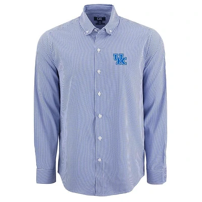 Kentucky Cutter & Buck Skyline Epic Gingham Dress Shirt