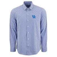 Kentucky Cutter & Buck Skyline Epic Gingham Dress Shirt