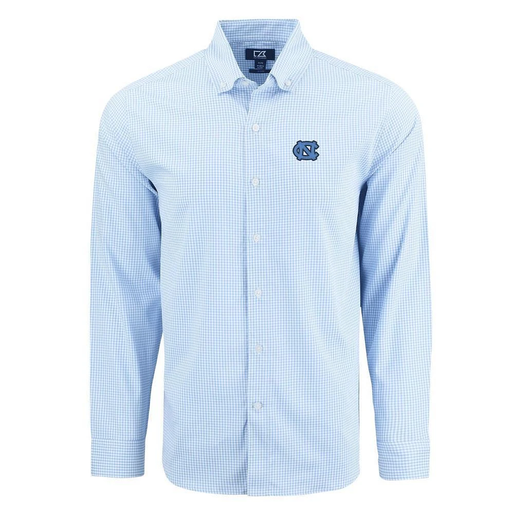 UNC Cutter & Buck Skyline Epic Gingham Dress Shirt