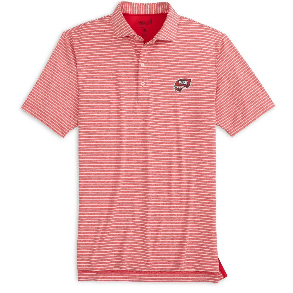 Western Kentucky Johnnie-O Clipper Striped Jersey Performance Polo