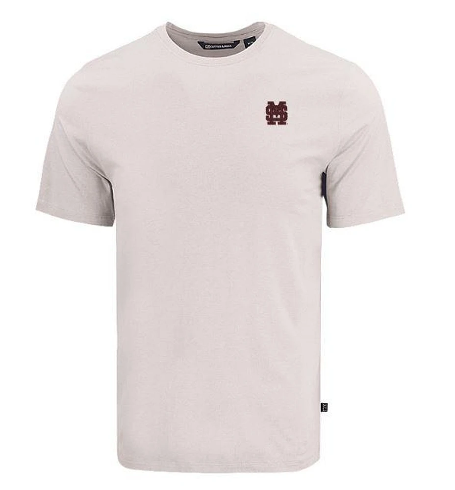 Mississippi State Cutter & Buck Interlock Coastline Comfort Tee Shirt