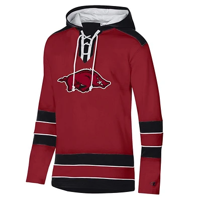 Arkansas Champion Men's Super Fan Hockey Hooded Sweatshirt