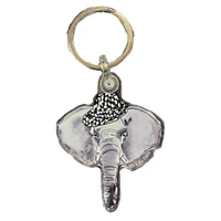 Elephant Houndstooth Hat Keychain