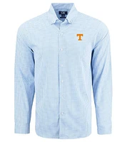 Tennessee Cutter & Buck Skyline Eco Gingham Button Up Shirt