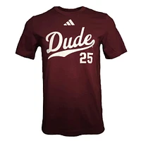 Mississippi State Adidas Dude Script Fresh Tee