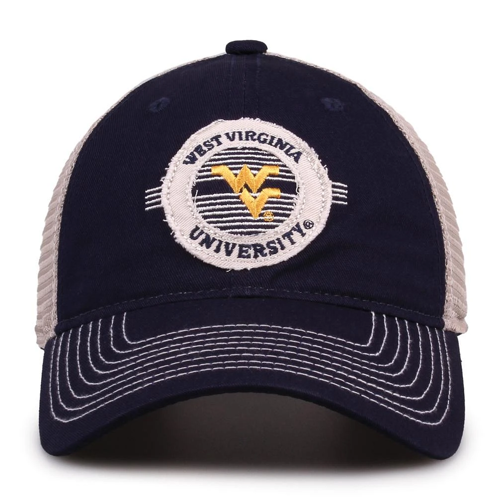 West Virginia The Game Circle Trucker Adjustable Hat