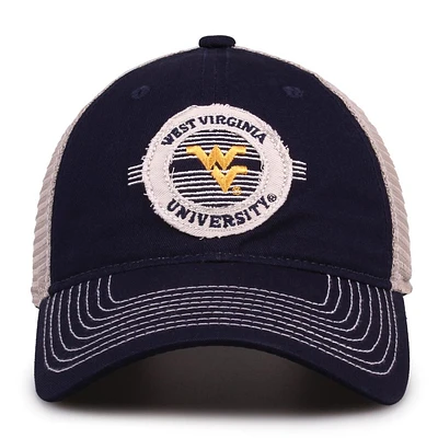 West Virginia The Game Circle Trucker Adjustable Hat