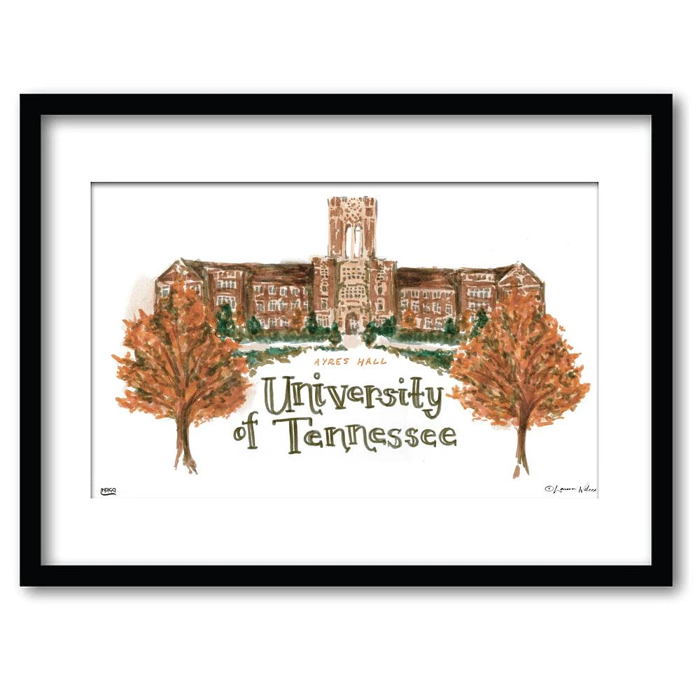 Tennessee Ayres Hall Matted Watercolor Framed Wall Art