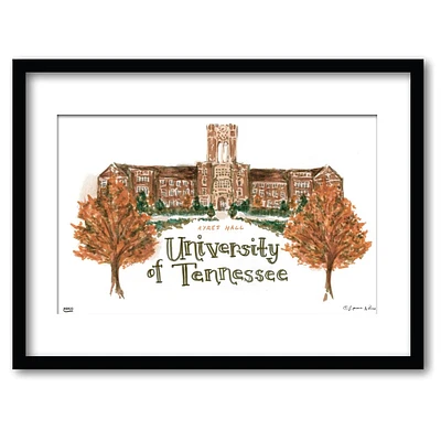Tennessee Ayres Hall Matted Watercolor Framed Wall Art