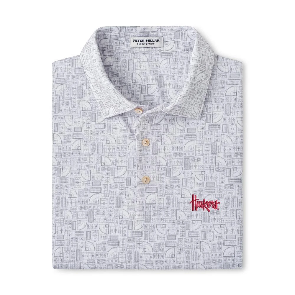 Nebraska Peter Millar Out of Bounds Performance Polo