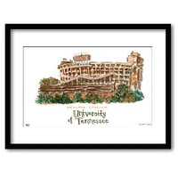 Tennessee Neyland Stadium Matted Watercolor Framed Wall Art