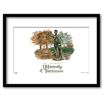 Tennessee The Torchbearer Matted Watercolor Framed Wall Art