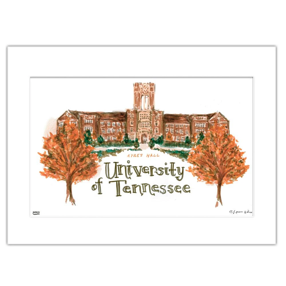 Tennessee Ayres Hall Matted Watercolor Wall Art