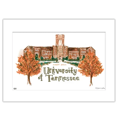 Tennessee Ayres Hall Matted Watercolor Wall Art