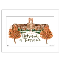 Tennessee Ayres Hall Matted Watercolor Wall Art