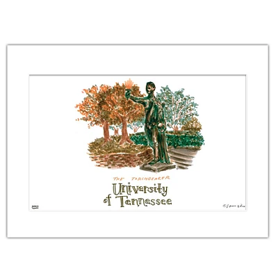 Tennessee The Torchbearer Matted Watercolor Wall Art